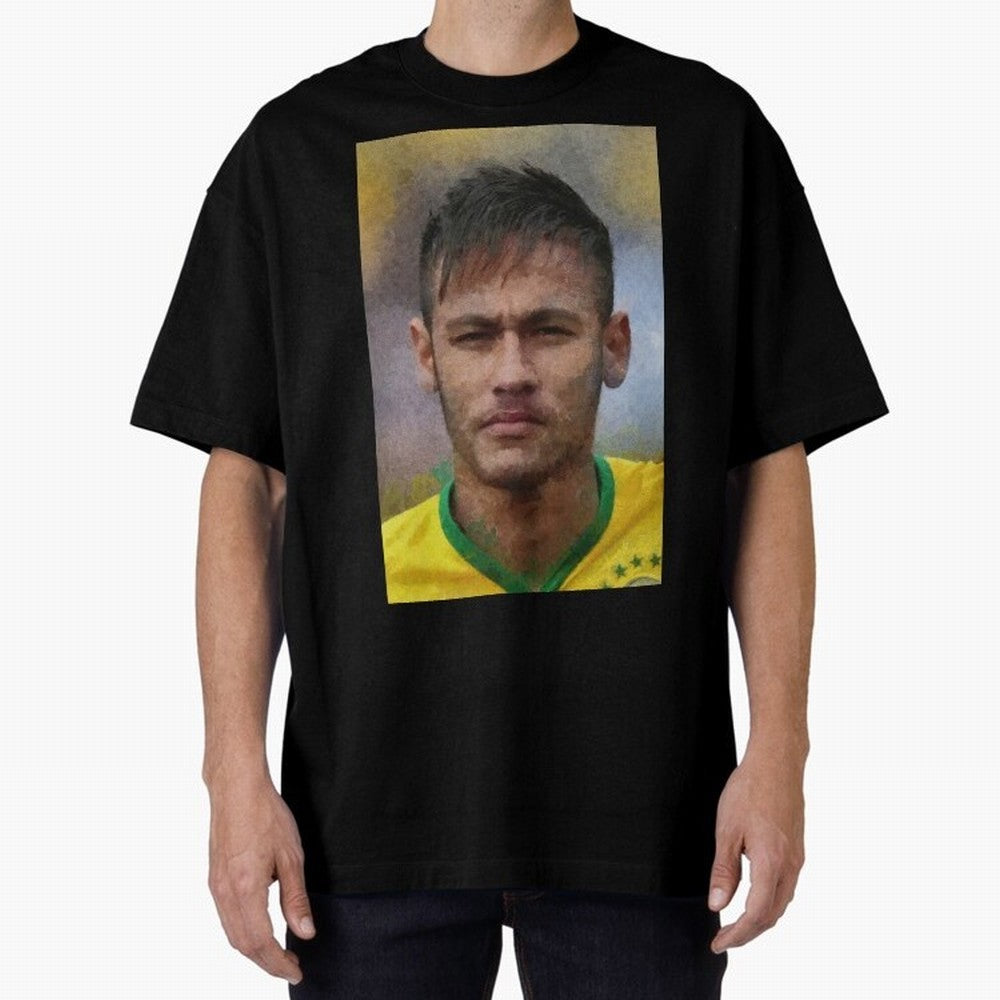 Neymar Oversized T-Shirt Carry Global Football Passion for FIFA World Cup 2026, with Messi and Cristiano Ronaldo, France, Global Supporter Spirit, Legendary Goals, National Colors and Tournament Celebration; Ideal for Football Dads, Football Moms,
