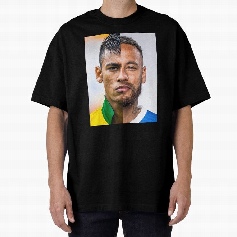 Neymar Oversized T-Shirt Show Match Day Excitement for Match Day Hype around FIFA World Cup 2026 USA Canada Mexico, Messi, CR7 and Mbappe, Netherlands, Fan Favorite Moments, National Team Passion, Big Match Drama and Soccer History; Created for