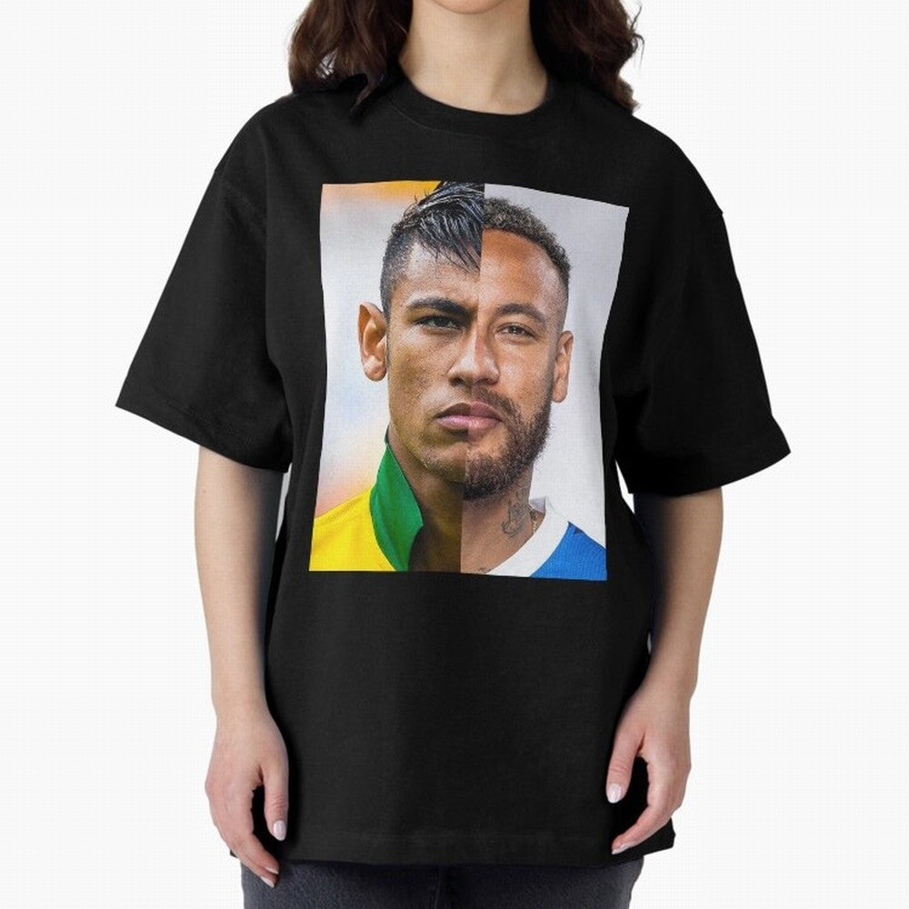 Neymar Oversized T-Shirt Show Match Day Excitement for Match Day Hype around FIFA World Cup 2026 USA Canada Mexico, Messi, CR7 and Mbappe, Netherlands, Fan Favorite Moments, National Team Passion, Big Match Drama and Soccer History; Created for