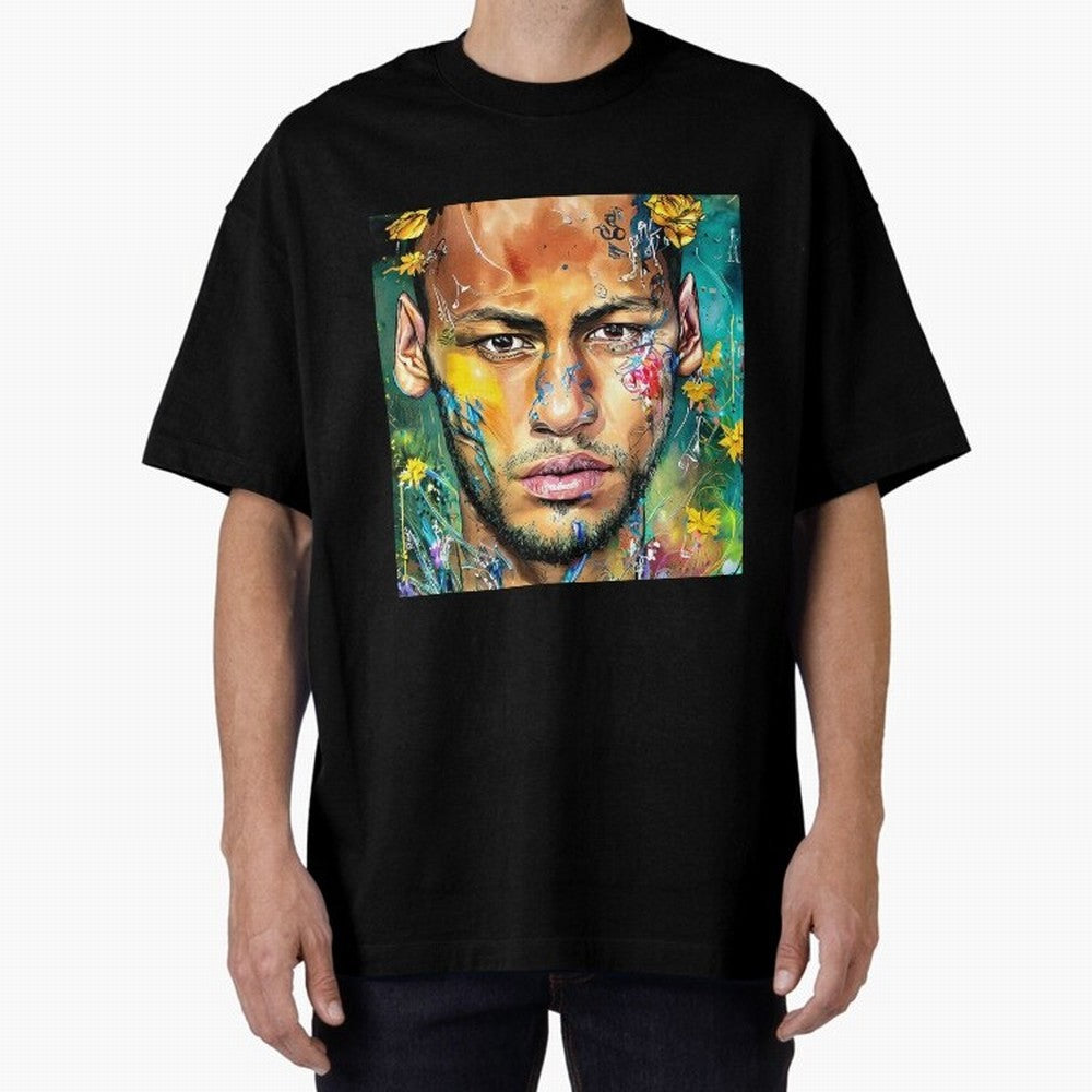 Neymar Oversized T-Shirt Stand Proud for FIFA World Cup 2026 Group Stage Centered on Messi and Cristiano Ronaldo, England, France and Netherlands Energy, Retro Football Energy, Iconic Rivalries, Trophy Chase Drama and Stadium Atmosphere; Ideal for