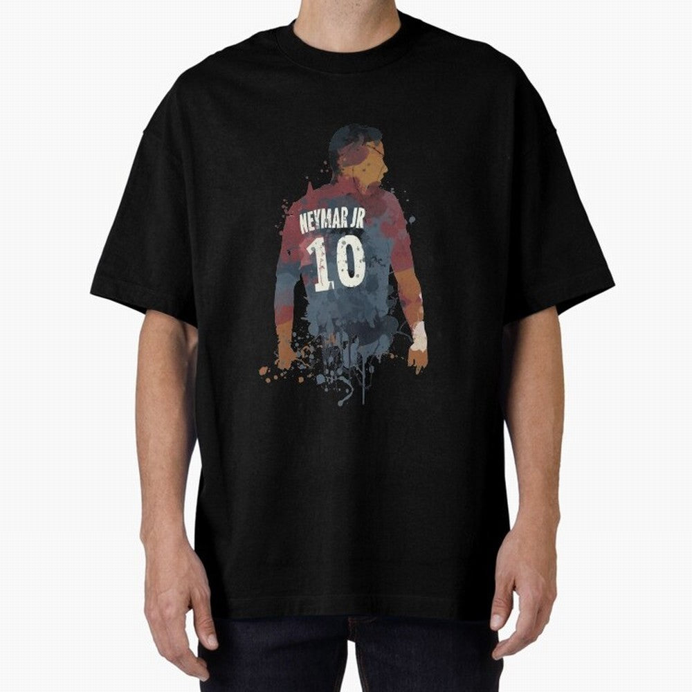 Neymar Brazilian Legend Art Oversized T-Shirt Turn Up for FIFA World Cup 2026 USA Canada Mexico Featuring Cristiano Ronaldo, France and Portugal Energy, Supporter Pride, Iconic Celebrations, Legendary Names and Global Match Day Energy; Perfect for