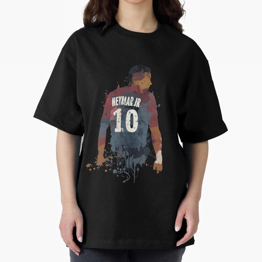 Neymar Brazilian Legend Art Oversized T-Shirt Turn Up for FIFA World Cup 2026 USA Canada Mexico Featuring Cristiano Ronaldo, France and Portugal Energy, Supporter Pride, Iconic Celebrations, Legendary Names and Global Match Day Energy; Perfect for