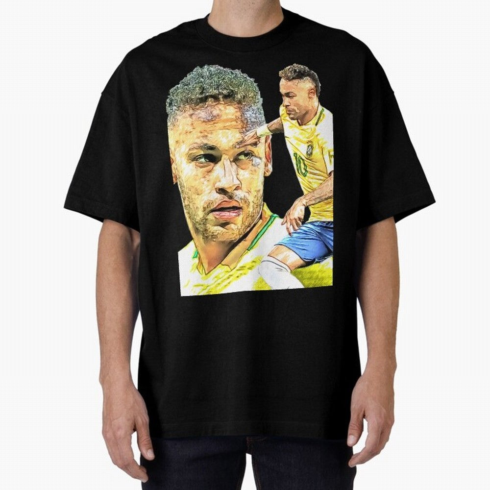 Neymar Futbol Oversized T-Shirt Feel the Roar of Match Day Hype around FIFA World Cup 2026, Messi and Cristiano Ronaldo, France and Portugal, Retro Football Energy, Iconic Rivalries, Trophy Chase Drama and Stadium Atmosphere; Made for Die Hard