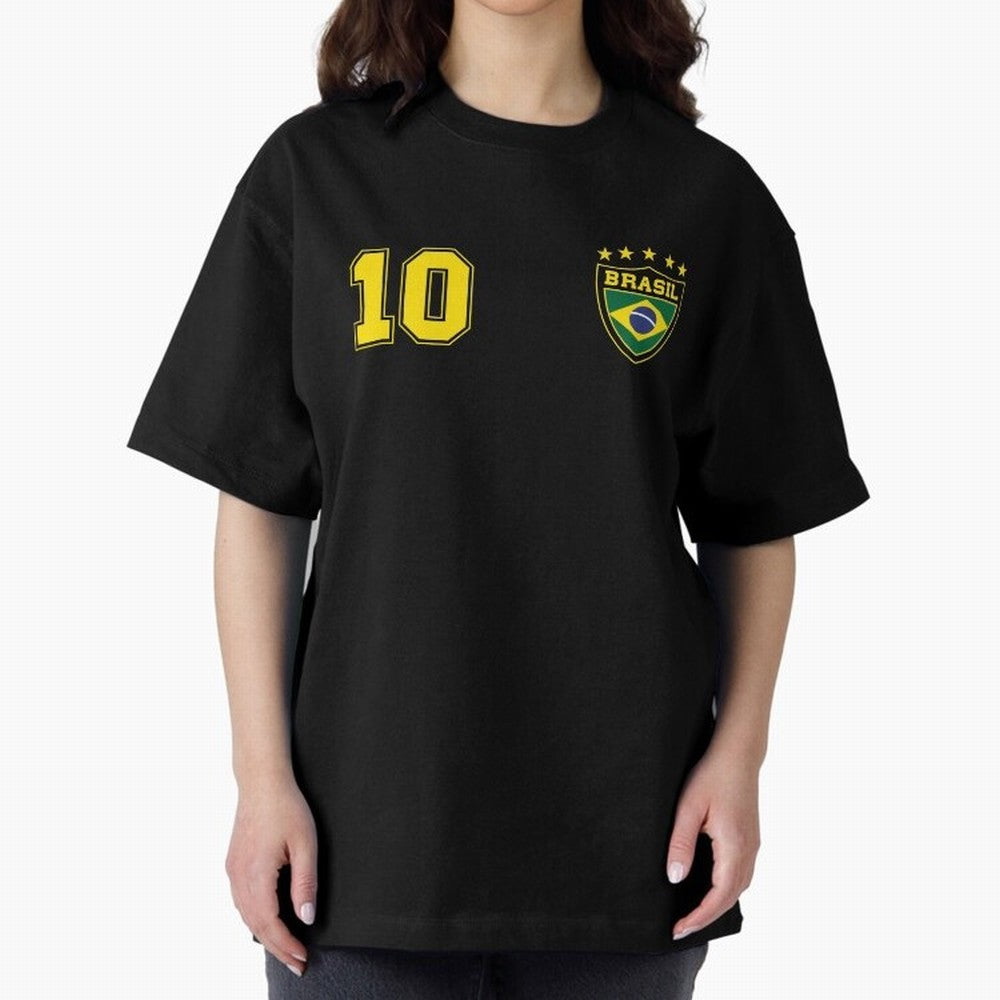 Classic Brasil Soccer No. 10 Brazil World Jersey Cup T Shirt Essential T-Shirt Fuel the Hype around FIFA World Cup 2026 for Fans of CR7 and Messi and Spain, Bringing Worldwide Fan Energy, Dramatic Goals, Stadium Lights and Championship