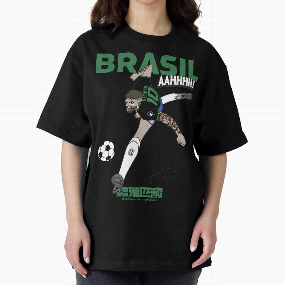 NEYMAR BRAZIL Oversized T-Shirt Unlock the FIFA World Cup 2026 Group Stage Journey through CR7 Highlights, Portugal, Spain and Germany Pride, Tournament Hype, Historic Matchups, Family Viewing Parties and Global Sports Pride; Created for Match Day