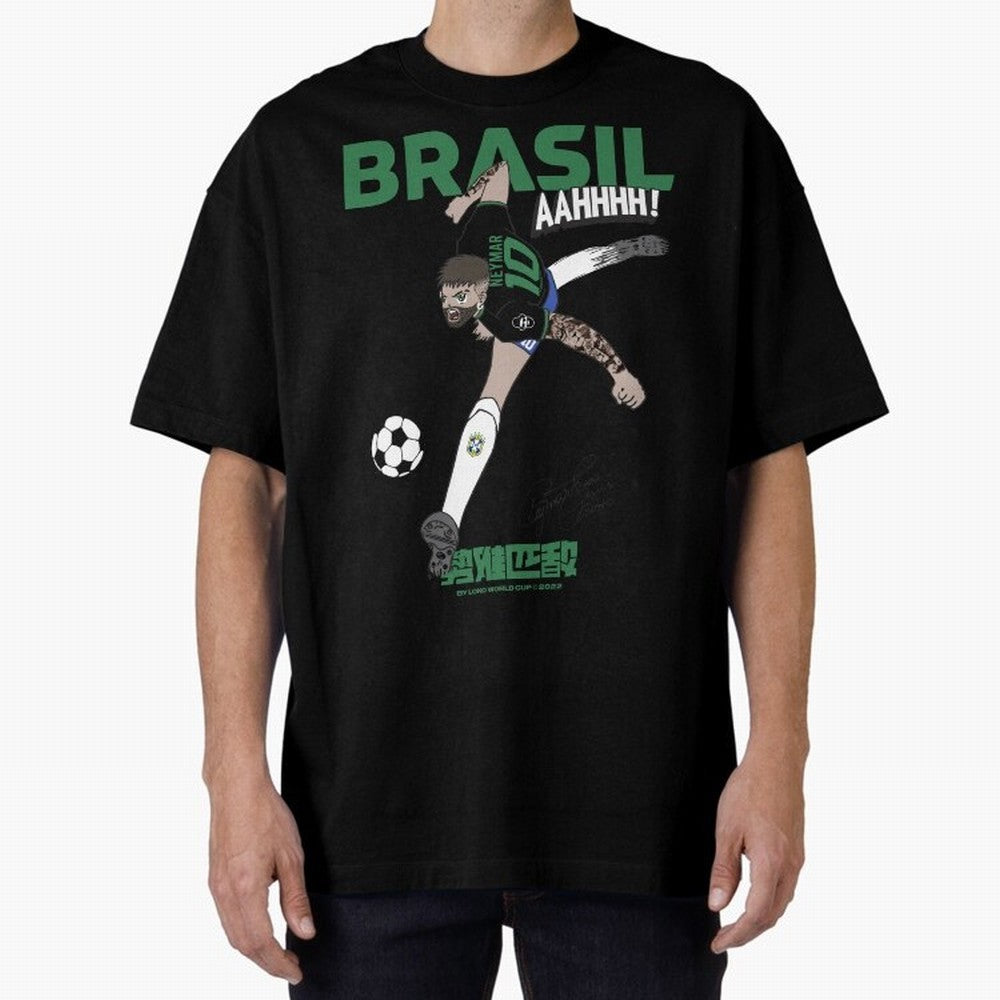 NEYMAR BRAZIL Oversized T-Shirt Unlock the FIFA World Cup 2026 Group Stage Journey through CR7 Highlights, Portugal, Spain and Germany Pride, Tournament Hype, Historic Matchups, Family Viewing Parties and Global Sports Pride; Created for Match Day