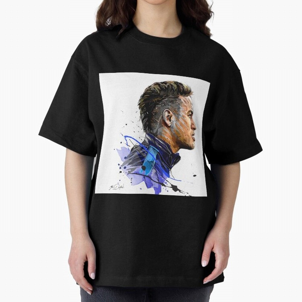 Neymar Design Oversized T-Shirt Bring Retro Soccer Energy to FIFA World Cup 2026 Group Stage for Fans of Mbappe and Neymar and Portugal, Spain and Germany, Bringing Soccer Culture, Superstar Moments, National Team Dreams and Competitive Fire; Great