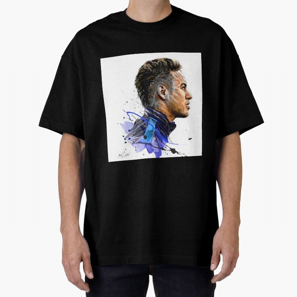 Neymar Design Oversized T-Shirt Bring Retro Soccer Energy to FIFA World Cup 2026 Group Stage for Fans of Mbappe and Neymar and Portugal, Spain and Germany, Bringing Soccer Culture, Superstar Moments, National Team Dreams and Competitive Fire; Great