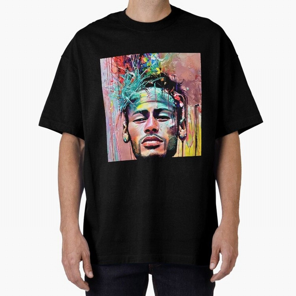 Colorful Neymar Oversized T-Shirt Celebrate the Road through Global Football Passion for FIFA World Cup 2026 USA Canada Mexico, Filled with Mbappe and Neymar, Brazil, Champion Mindset, Group Stage Buzz, Knockout Tension and Passionate Fan Culture;