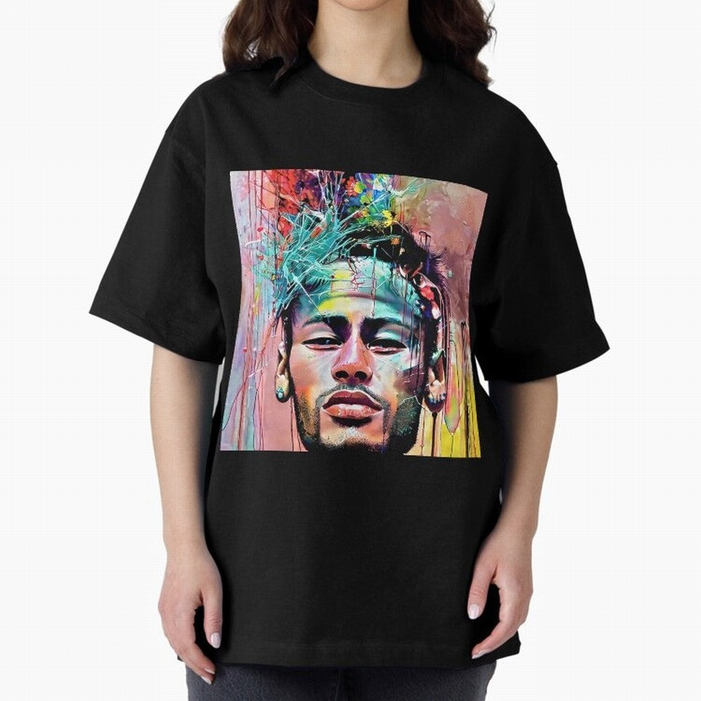 Colorful Neymar Oversized T-Shirt Celebrate the Road through Global Football Passion for FIFA World Cup 2026 USA Canada Mexico, Filled with Mbappe and Neymar, Brazil, Champion Mindset, Group Stage Buzz, Knockout Tension and Passionate Fan Culture;