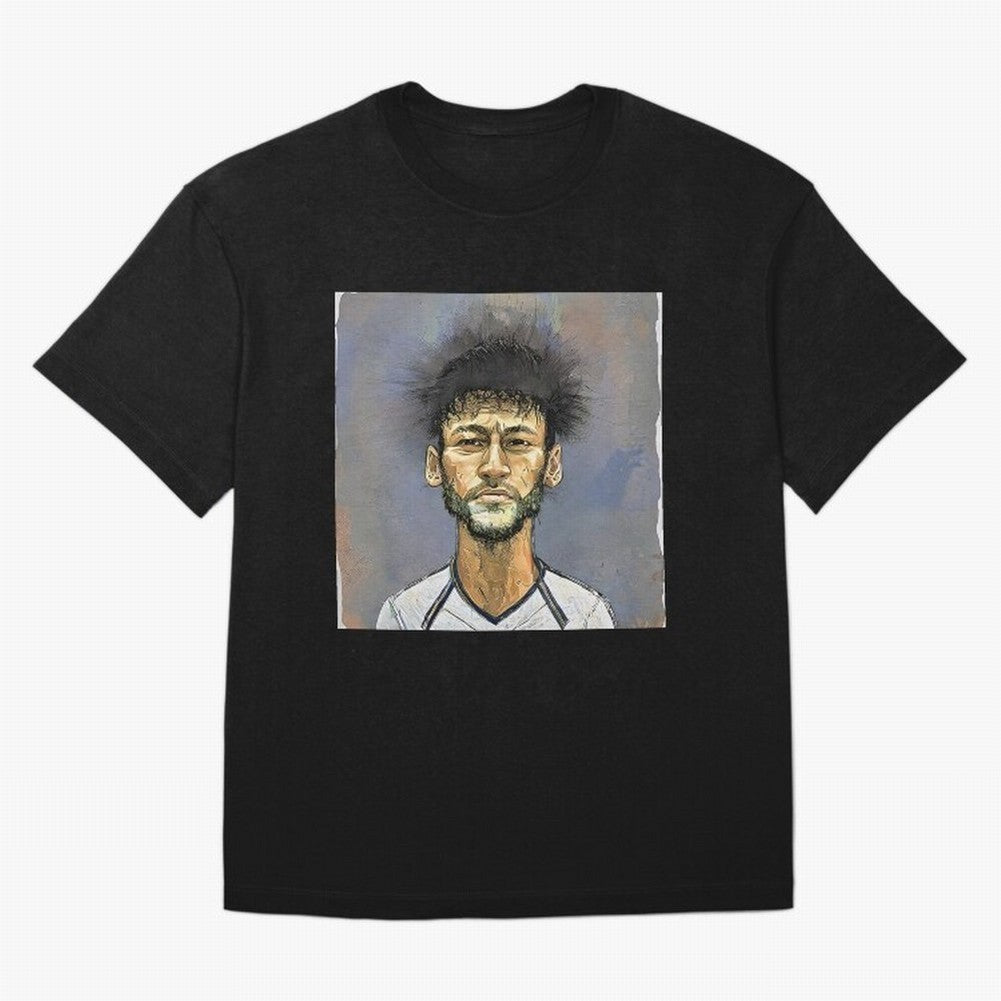 Portrait of neymar Oversized T-Shirt Capture FIFA World Cup 2026 for Fans of Messi, Neymar and Mbappe and Netherlands, Bringing Soccer Culture, Superstar Moments, National Team Dreams and Competitive Fire; Ideal for Fans Who Follow Messi, Cristiano