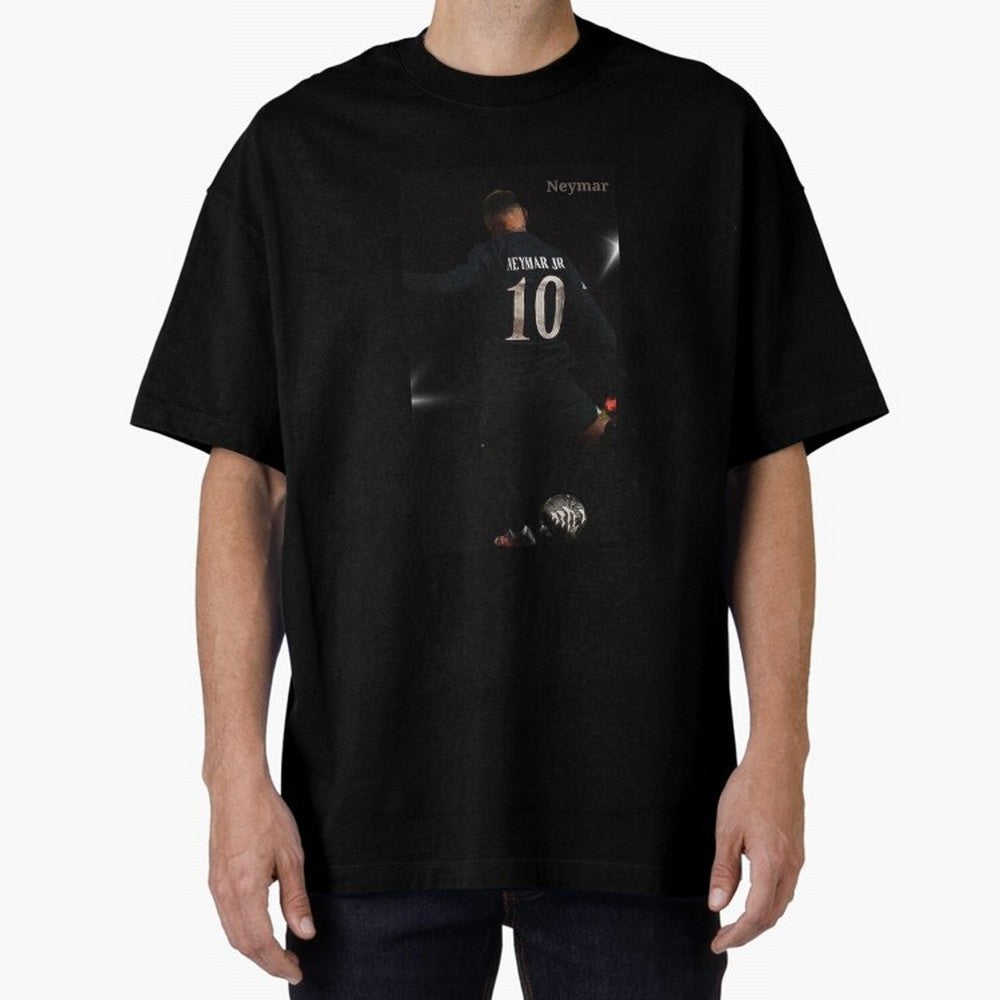 Neymar black version Oversized T-Shirt Support Your Favorite Stars during Global Football Passion for FIFA World Cup 2026 Group Stage, Connected to Cristiano Ronaldo, France, Retro Football Energy, Iconic Rivalries, Trophy Chase Drama and Stadium