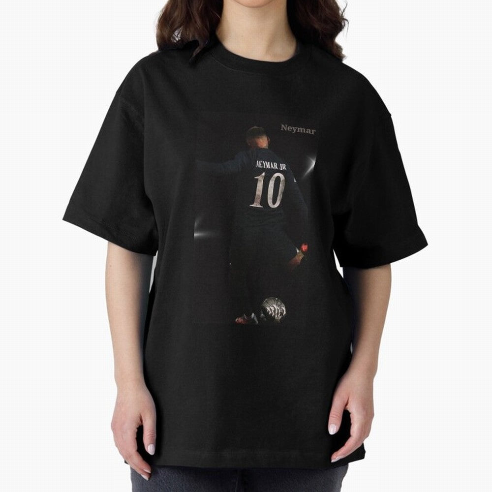 Neymar black version Oversized T-Shirt Support Your Favorite Stars during Global Football Passion for FIFA World Cup 2026 Group Stage, Connected to Cristiano Ronaldo, France, Retro Football Energy, Iconic Rivalries, Trophy Chase Drama and Stadium