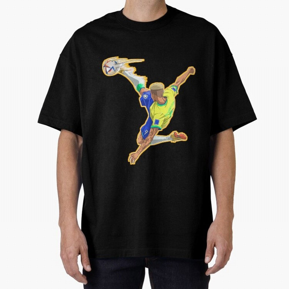 Richarlison Anime Goal Essential T-Shirt Bring Champion Energy into FIFA World Cup 2026 Featuring CR7, Brazil Energy, Sports Nostalgia, International Competition, Famous Players and Unforgettable Victories; Ideal for Passionate Fans Who Love