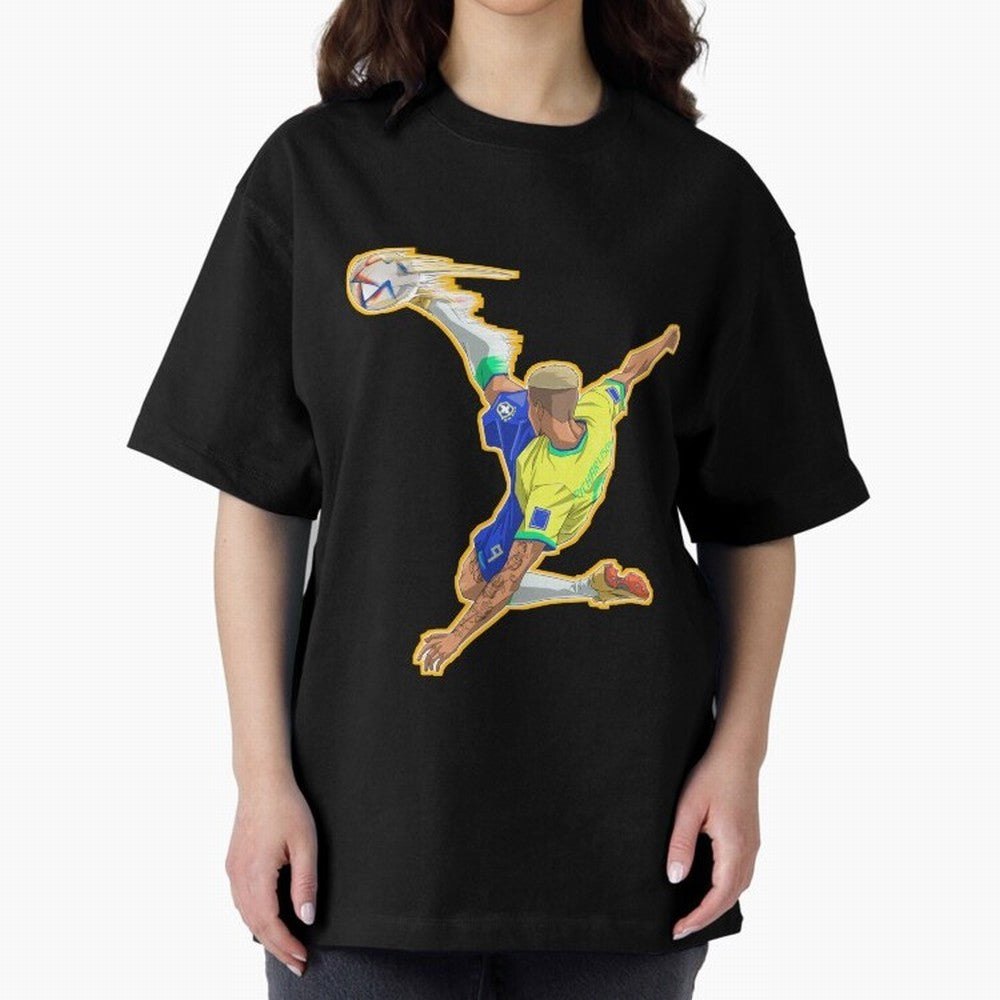 Richarlison Anime Goal Essential T-Shirt Bring Champion Energy into FIFA World Cup 2026 Featuring CR7, Brazil Energy, Sports Nostalgia, International Competition, Famous Players and Unforgettable Victories; Ideal for Passionate Fans Who Love