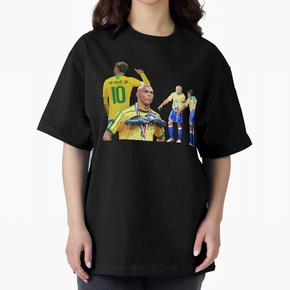 Brazilian Icons Oversized T-Shirt Join the Countdown to Global Football Passion for FIFA World Cup 2026 Group Stage, Connected to Haaland, Argentina and Brazil, Football History, Final Match Energy, Crowd Noise and Once in a Lifetime Moments; Great