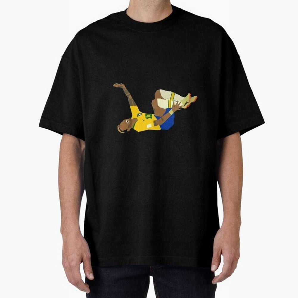 Falling Brazilian Player Classic T-Shirt Celebrate Soccer Greatness during Match Day Hype around FIFA World Cup 2026 USA Canada Mexico, Cristiano Ronaldo, Haaland and CR7, Brazil, Worldwide Fan Energy, Dramatic Goals, Stadium Lights and
