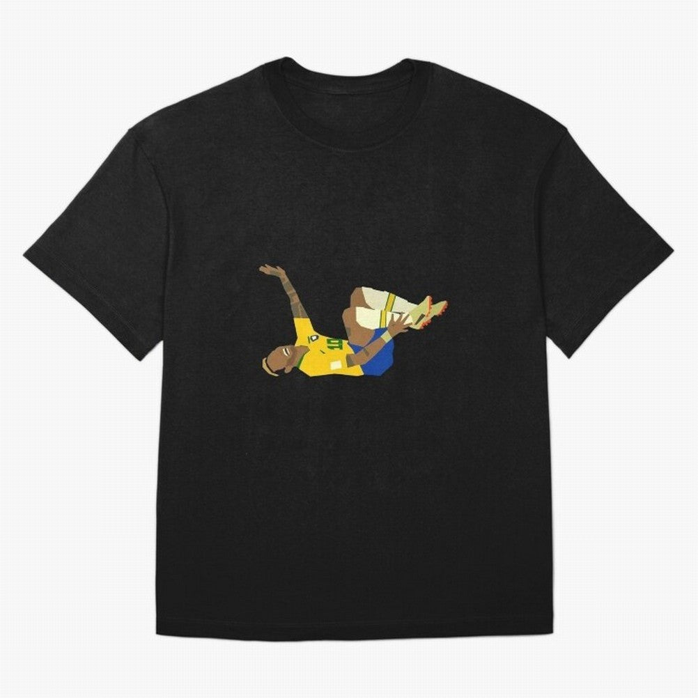 Falling Brazilian Player Classic T-Shirt Celebrate Soccer Greatness during Match Day Hype around FIFA World Cup 2026 USA Canada Mexico, Cristiano Ronaldo, Haaland and CR7, Brazil, Worldwide Fan Energy, Dramatic Goals, Stadium Lights and
