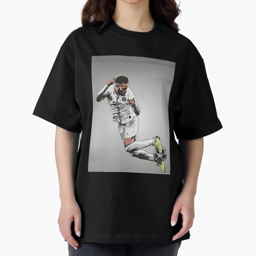Illustration Neymar Wallpaper Classic T-Shirt Support Your Favorite Stars during the FIFA World Cup 2026 Journey through Messi, CR7 and Mbappe Highlights, Brazil, Portugal and Argentina Pride, Football Passion, Legendary Performances, Festival