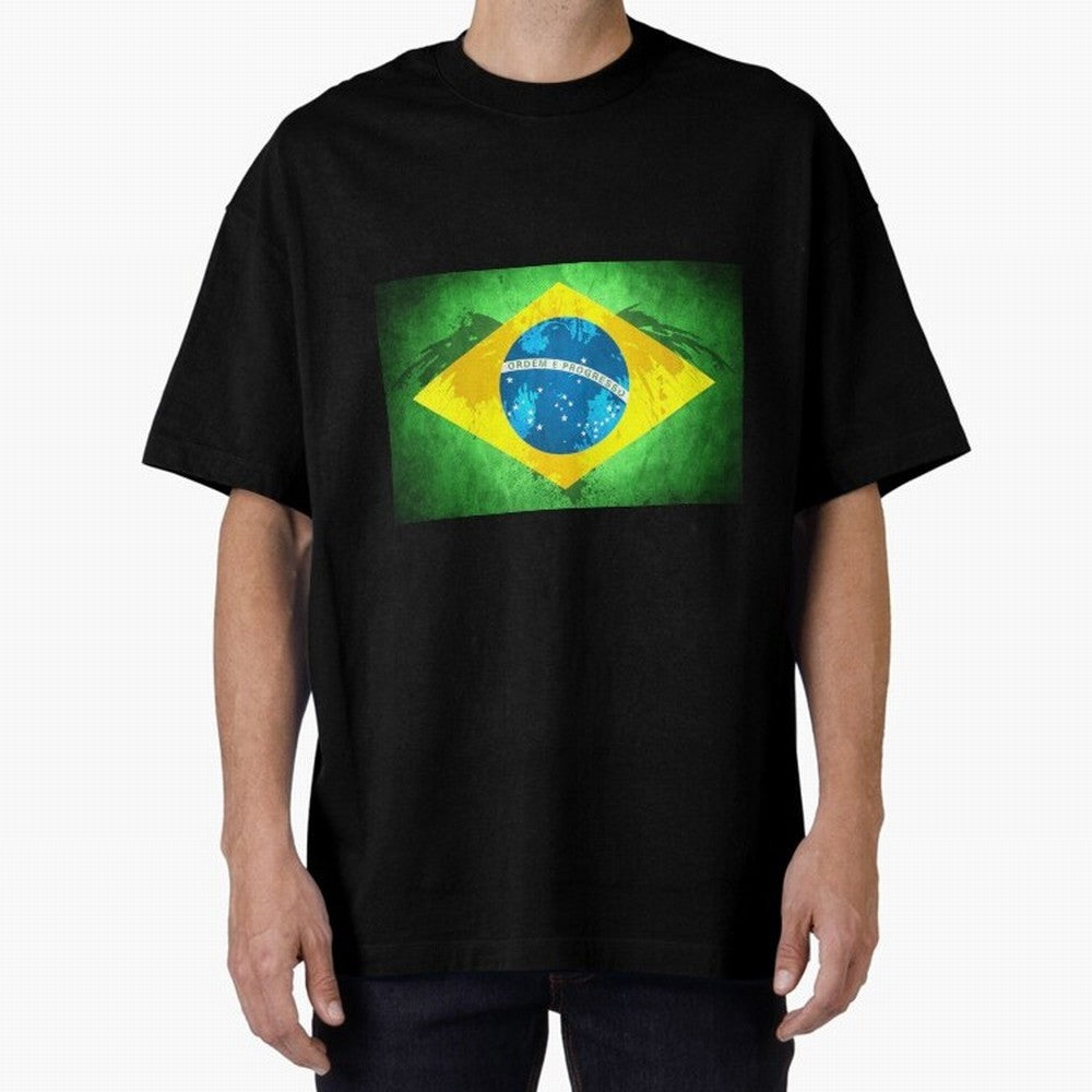 Brazil Oversized T-Shirt Feel International Energy from Global Football Passion for FIFA World Cup 2026, Highlighting Messi, Neymar and Mbappe, Brazil, Portugal and Argentina, Football Festival Excitement, Trophy Ambitions, Country Rivalries and