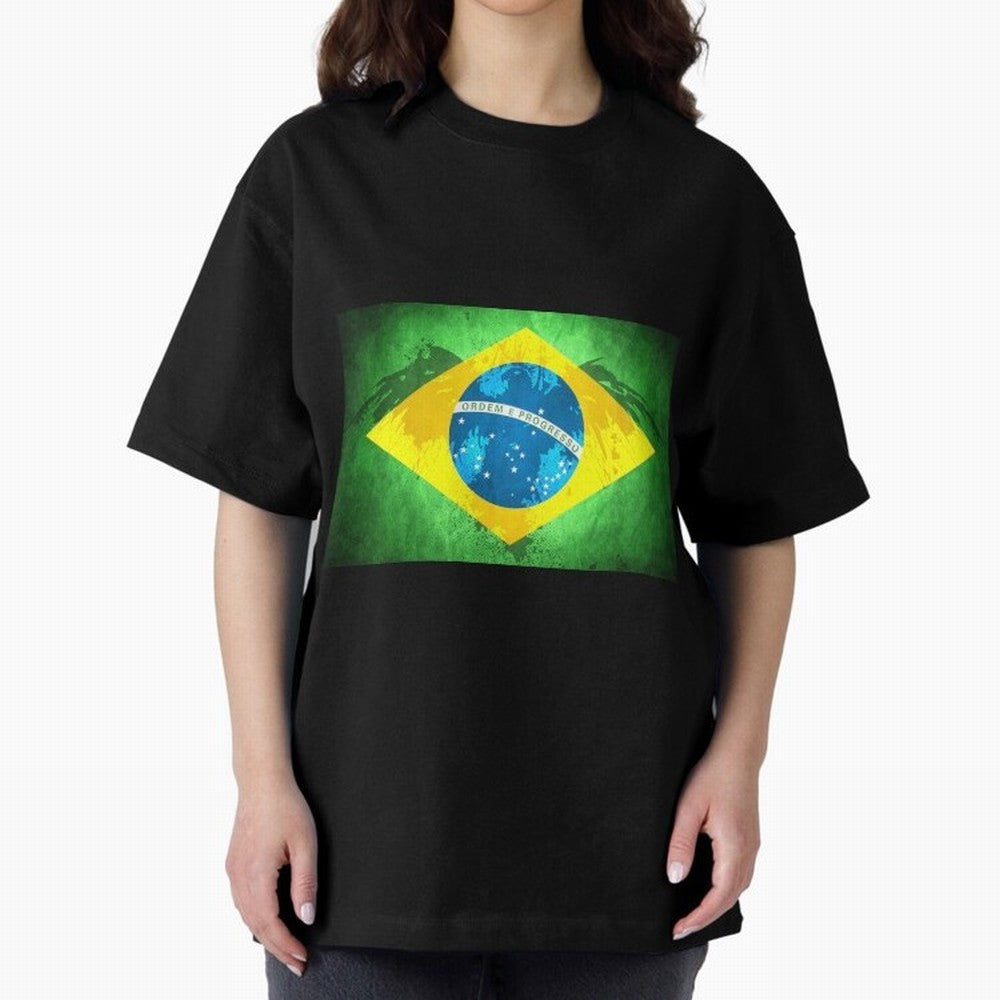 Brazil Oversized T-Shirt Feel International Energy from Global Football Passion for FIFA World Cup 2026, Highlighting Messi, Neymar and Mbappe, Brazil, Portugal and Argentina, Football Festival Excitement, Trophy Ambitions, Country Rivalries and