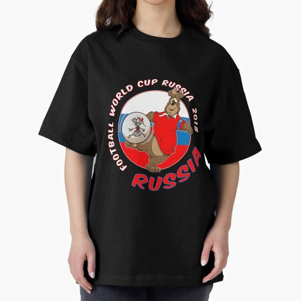Russia football World Cup Russia 2018 T shirt and merchandise Oversized T-Shirt Celebrate Fan Favorites in Match Day Hype around FIFA World Cup 2026, Haaland and Mbappe, Brazil, Sports Nostalgia, International Competition, Famous Players and