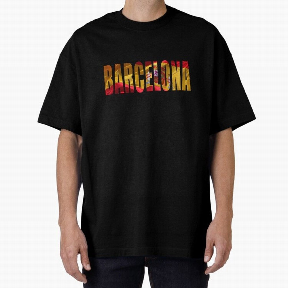 Barcelona city 2 Oversized T-Shirt Mark the FIFA World Cup 2026 Group Stage Journey through Mbappe Highlights, Brazil, Portugal and Argentina Pride, Fan Favorite Moments, National Team Passion, Big Match Drama and Soccer History; Ideal for Football