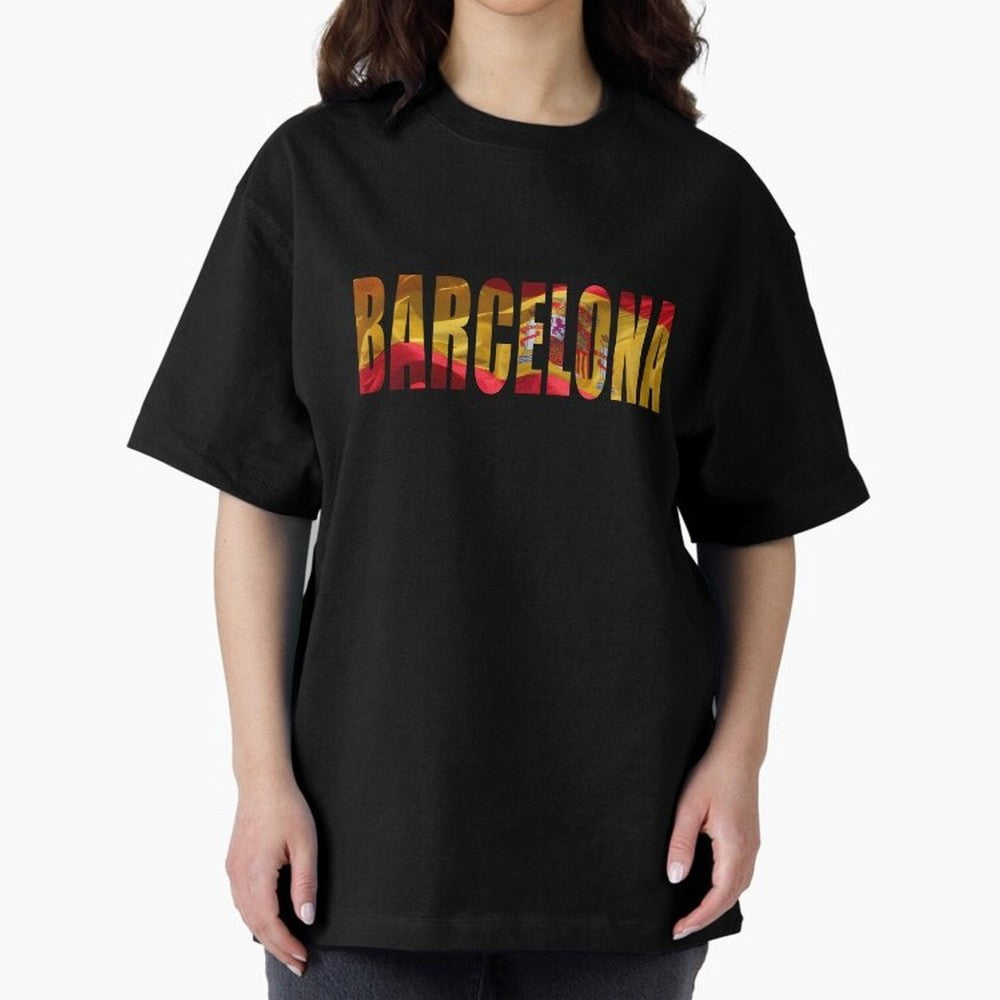 Barcelona city 2 Oversized T-Shirt Mark the FIFA World Cup 2026 Group Stage Journey through Mbappe Highlights, Brazil, Portugal and Argentina Pride, Fan Favorite Moments, National Team Passion, Big Match Drama and Soccer History; Ideal for Football