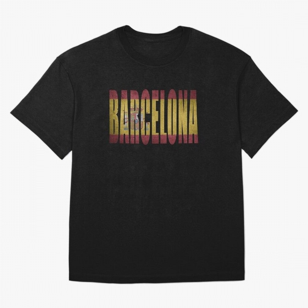 Barcelona city Oversized T-Shirt Upgrade FIFA World Cup 2026 Group Stage for Fans of Messi and Cristiano Ronaldo and France and Portugal, Bringing Match Day Excitement, Supporter Culture, Golden Goals and Global Football Passion; Ideal for Football