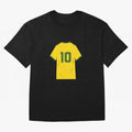 Pele Classic World Cup Jersey Oversized T-Shirt Bring Home FIFA World Cup 2026 Group Stage Spirit, Centered on Brazil, Haaland and Mbappe, Football Festival Excitement, Trophy Ambitions, Country Rivalries and Star Player Buzz; Made for Die Hard