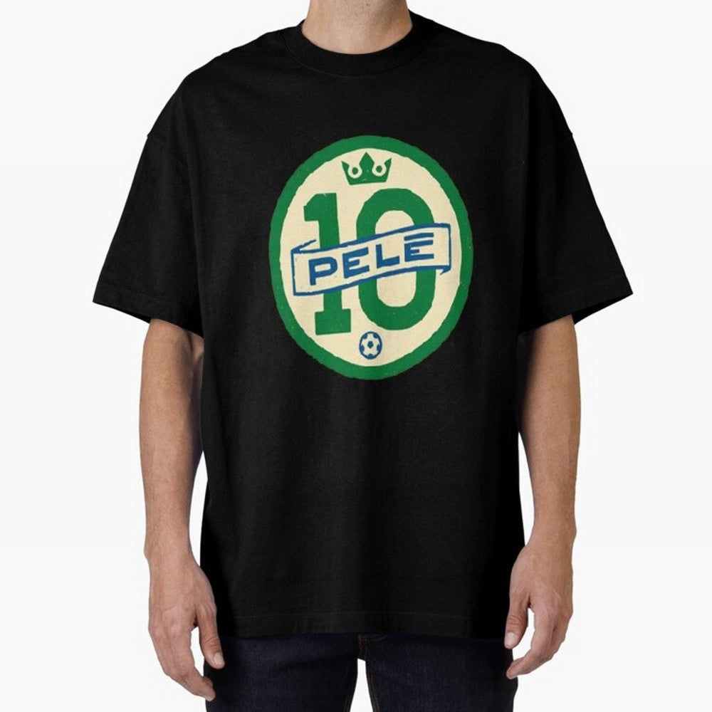 Signed Pele Shirt Oversized T-Shirt Upgrade Global Football Passion for FIFA World Cup 2026, Inspired by Cristiano Ronaldo, Haaland and CR7, Portugal, Game Day Rituals, Football Legends, Country Pride and the Road to the Final; Made for Die Hard