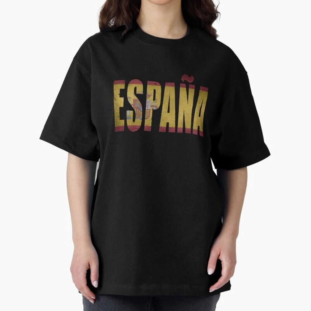 Espa?a Oversized T-Shirt Back the Journey through Match Day Hype around FIFA World Cup 2026, Messi, Neymar and Mbappe, France and Portugal, Football Passion, Legendary Performances, Festival Vibes and Supporter Community; Perfect for Supporters Who