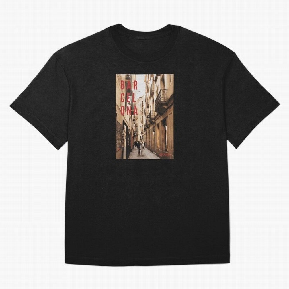 Barcelona Print Classic T-Shirt Show Your Stadium Side during Global Football Passion for FIFA World Cup 2026 USA Canada Mexico, Inspired by Mbappe and Neymar, Portugal, Goal Celebration Energy, Supporter Heritage, Football Icons and Worldwide