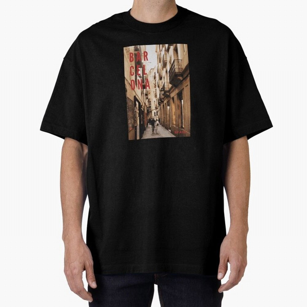 Barcelona Print Classic T-Shirt Show Your Stadium Side during Global Football Passion for FIFA World Cup 2026 USA Canada Mexico, Inspired by Mbappe and Neymar, Portugal, Goal Celebration Energy, Supporter Heritage, Football Icons and Worldwide
