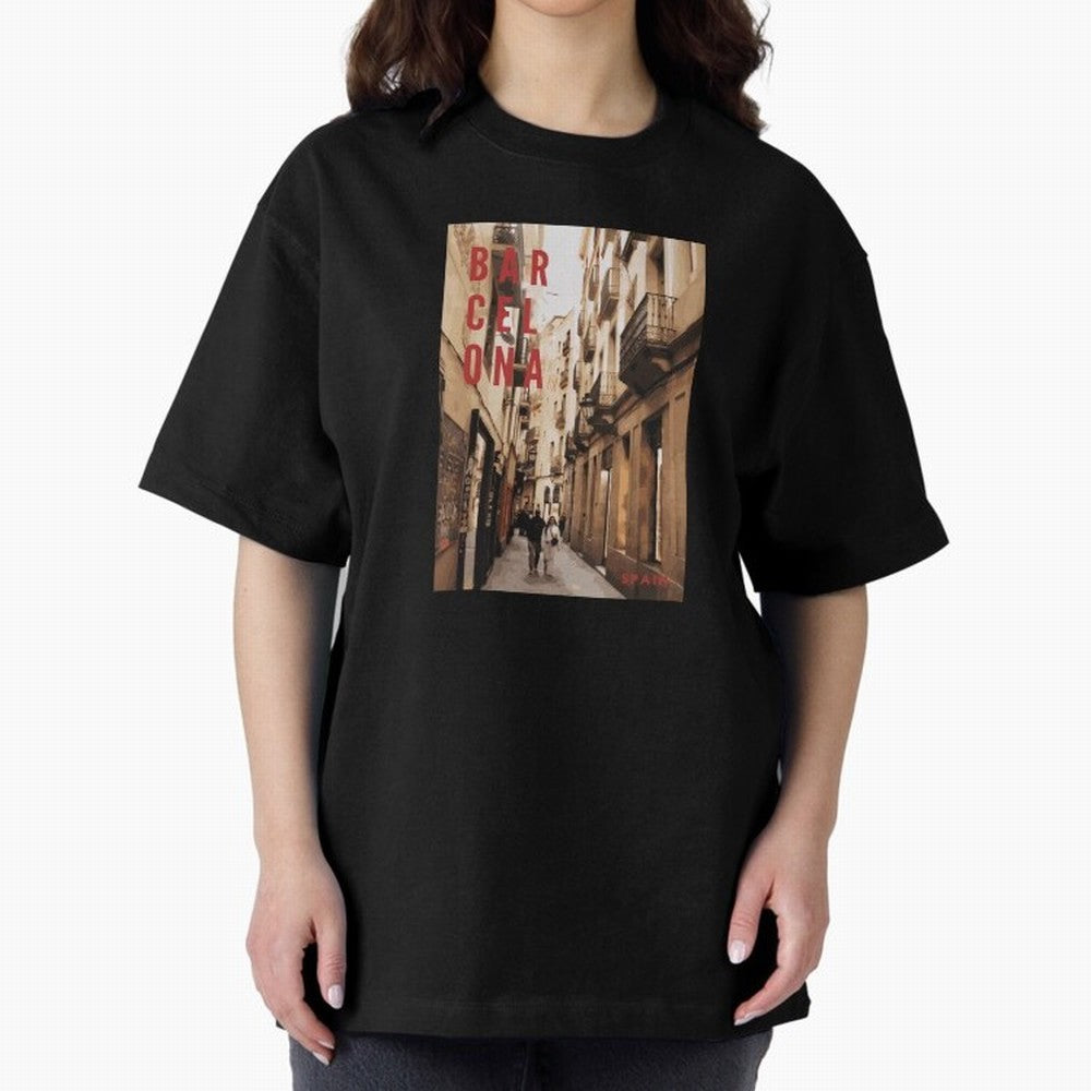 Barcelona Print Classic T-Shirt Show Your Stadium Side during Global Football Passion for FIFA World Cup 2026 USA Canada Mexico, Inspired by Mbappe and Neymar, Portugal, Goal Celebration Energy, Supporter Heritage, Football Icons and Worldwide