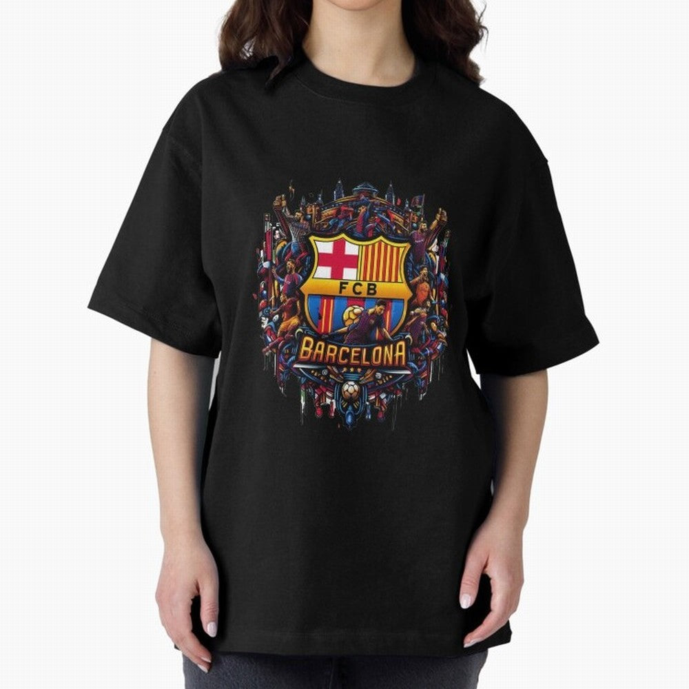 Barcelona - the temple of soccer Oversized T-Shirt Celebrate Classic Football Spirit in the FIFA World Cup 2026 USA Canada Mexico Journey through Mbappe and Neymar Highlights, France Pride, Stadium Chants, National Pride, Trophy Dreams and
