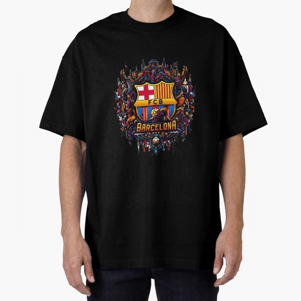 Barcelona - the temple of soccer Oversized T-Shirt Celebrate Classic Football Spirit in the FIFA World Cup 2026 USA Canada Mexico Journey through Mbappe and Neymar Highlights, France Pride, Stadium Chants, National Pride, Trophy Dreams and