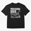 Professional Diver - Funny Soccer Faking Injury Oversized T-Shirt Show Passion for the Stars of FIFA World Cup 2026 Group Stage Spirit, with Argentina, France and Brazil, Haaland and Mbappe, Global Supporter Spirit, Legendary Goals, National Colors