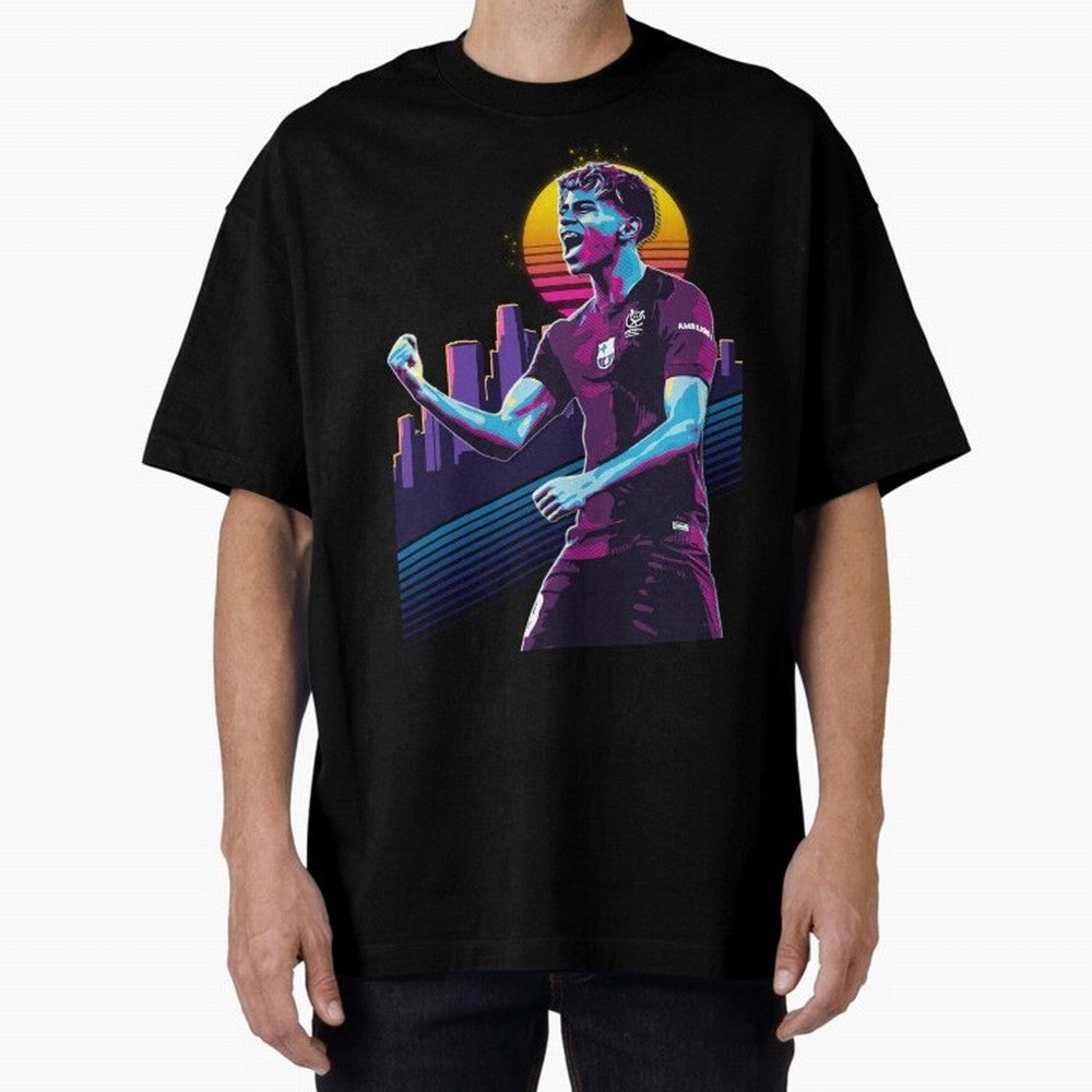 Lamine Yamal celebration 3 Oversized T-Shirt Live the Energy of FIFA World Cup 2026 for Fans of Messi, Neymar and Mbappe and Brazil, Portugal and Argentina, Bringing Vintage Soccer Flavor, Modern Football Stars, National Flags and Final Night