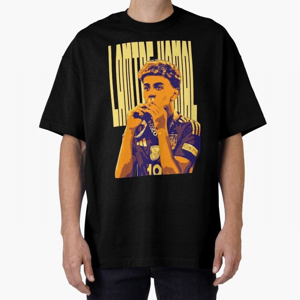 Lamine yamal pop art Oversized T-Shirt Fuel Your Fan Pride for FIFA World Cup 2026 Group Stage Connected to Cristiano Ronaldo, Haaland and CR7, England Energy, Goal Celebration Energy, Supporter Heritage, Football Icons and Worldwide Tournament