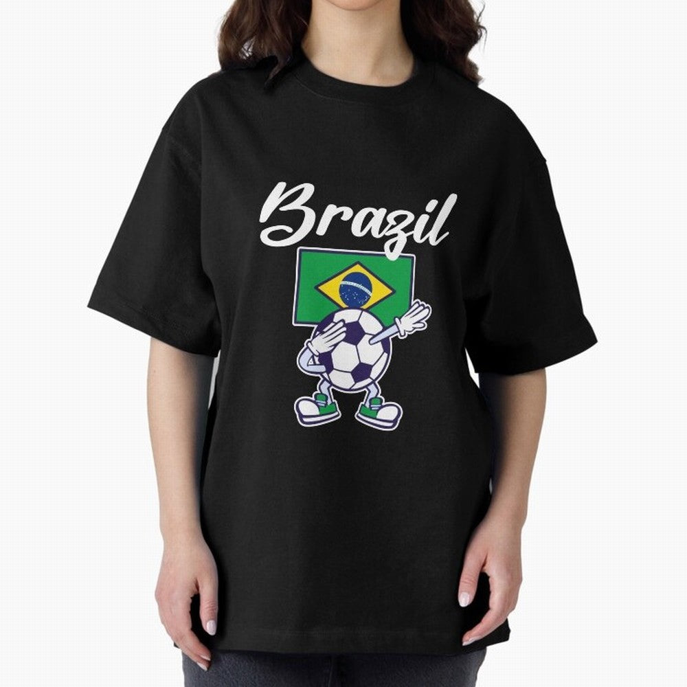 BRAZIL - Dabbing Football Soccer Ball - BRAZIL Classic T-Shirt Cheer for FIFA World Cup 2026 Group Stage Capturing Neymar, Portugal, Spain and Germany Energy, Stadium Chants, National Pride, Trophy Dreams and Unforgettable Football Memories;