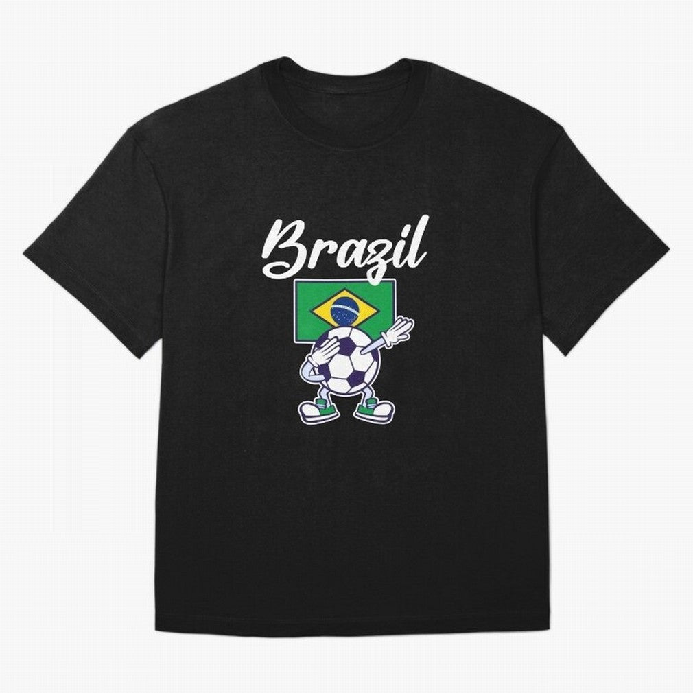 BRAZIL - Dabbing Football Soccer Ball - BRAZIL Classic T-Shirt Cheer for FIFA World Cup 2026 Group Stage Capturing Neymar, Portugal, Spain and Germany Energy, Stadium Chants, National Pride, Trophy Dreams and Unforgettable Football Memories;