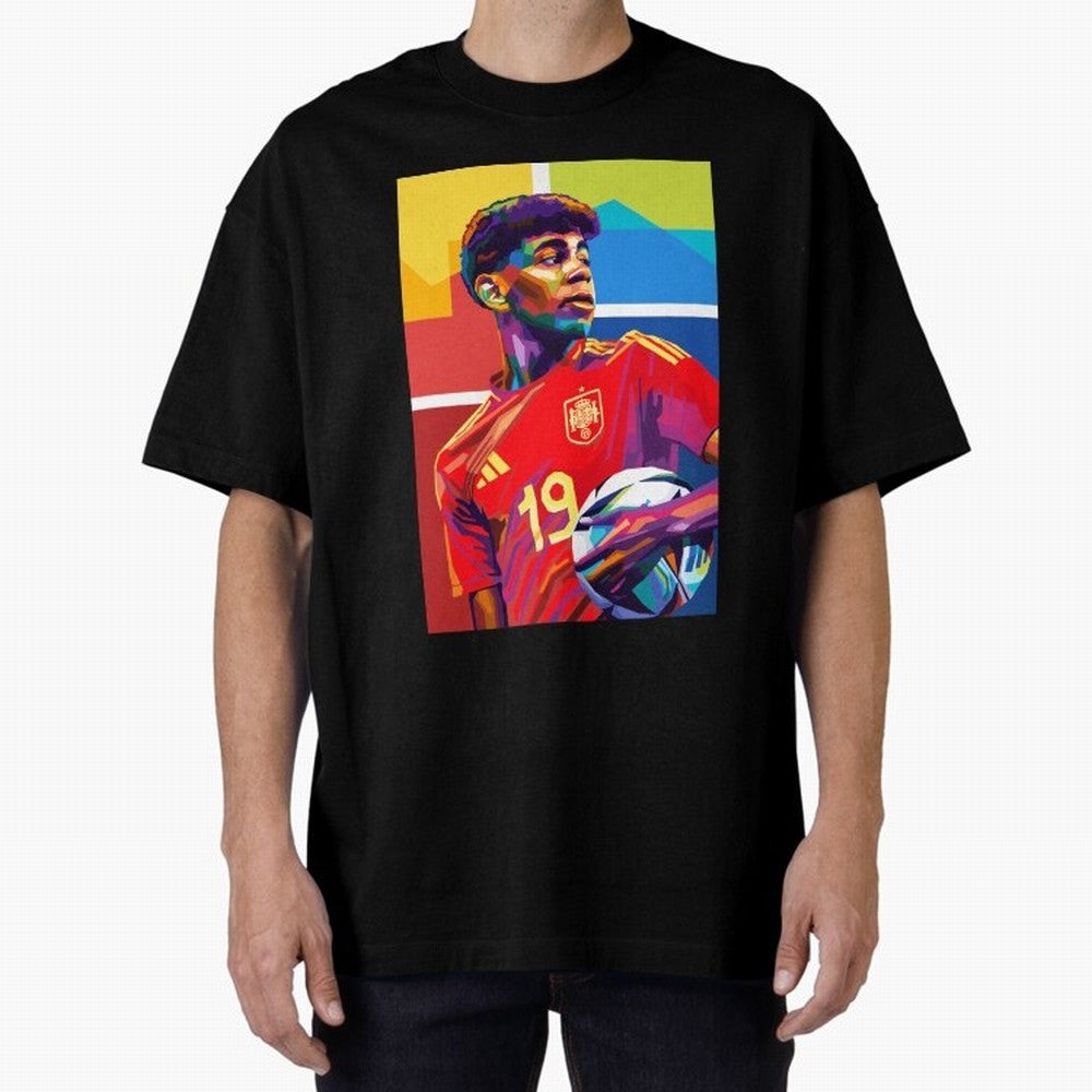 Lamine Yamal Football Wpap Art Classic T-Shirt Live for the Drama of Global Football Passion for FIFA World Cup 2026 USA Canada Mexico, Inspired by Haaland and Mbappe, Spain, Football Passion, Legendary Performances, Festival Vibes and Supporter