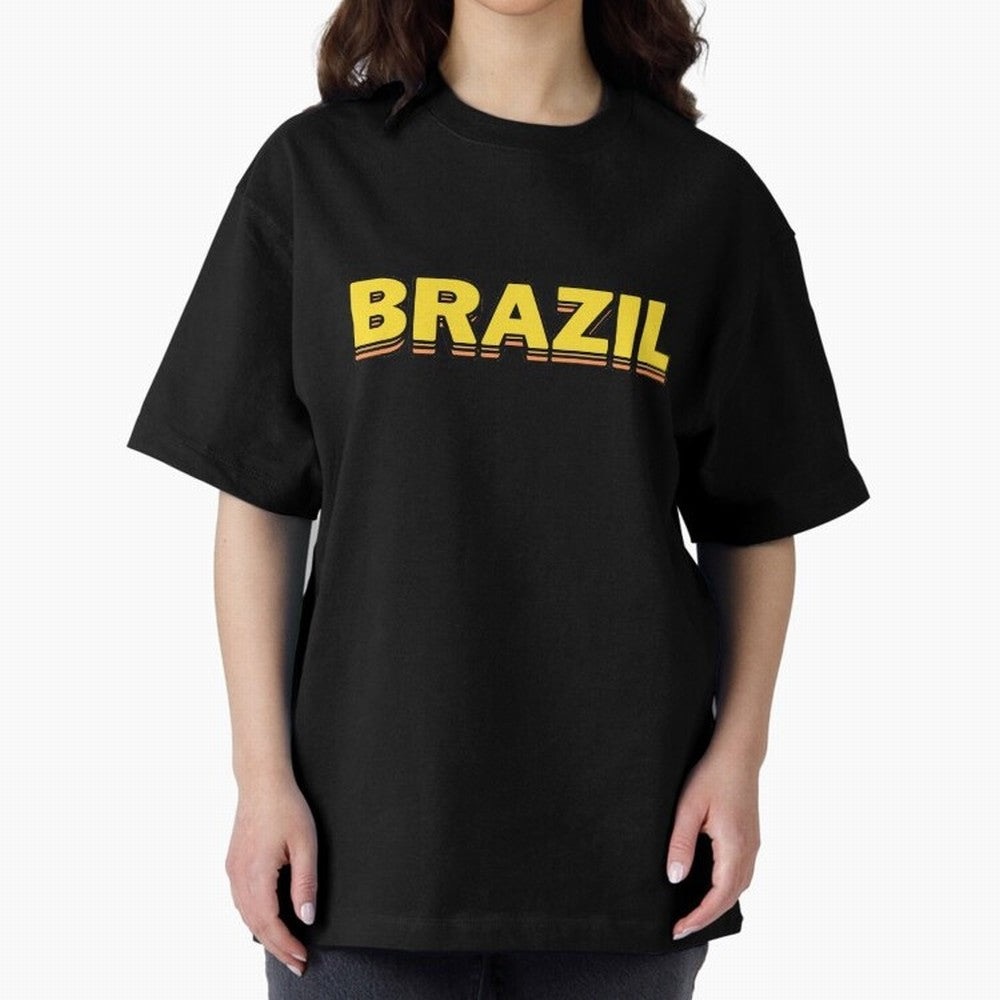 Brazil, yellow 3d sign Classic T-Shirt Celebrate Unforgettable Nights in Global Football Passion for FIFA World Cup 2026, Capturing Neymar, Haaland and Cristiano Ronaldo, Spain and Netherlands, Football Festival Excitement, Trophy Ambitions,