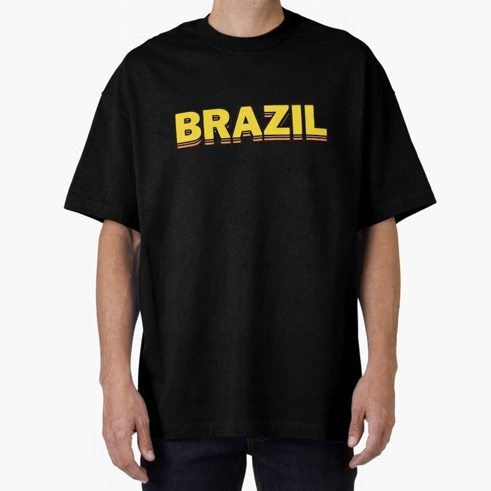 Brazil, yellow 3d sign Classic T-Shirt Celebrate Unforgettable Nights in Global Football Passion for FIFA World Cup 2026, Capturing Neymar, Haaland and Cristiano Ronaldo, Spain and Netherlands, Football Festival Excitement, Trophy Ambitions,