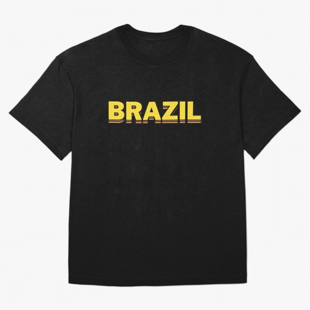 Brazil, yellow 3d sign Classic T-Shirt Celebrate Unforgettable Nights in Global Football Passion for FIFA World Cup 2026, Capturing Neymar, Haaland and Cristiano Ronaldo, Spain and Netherlands, Football Festival Excitement, Trophy Ambitions,