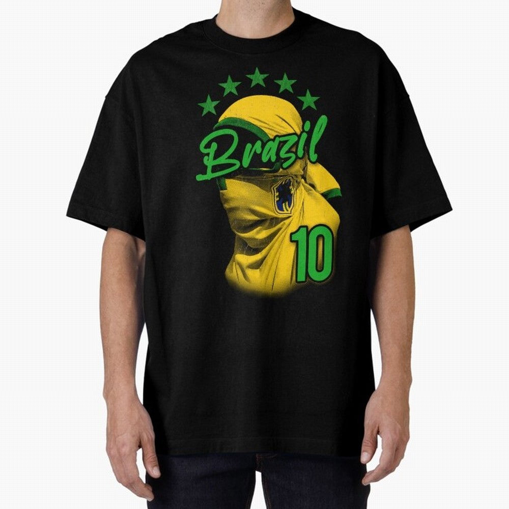 Design Brazil 10 Classic T-Shirt Celebrate Rivalries and Pride in the FIFA World Cup 2026 Group Stage Journey through Cristiano Ronaldo Highlights, France Pride, Supporter Pride, Iconic Celebrations, Legendary Names and Global Match Day Energy;