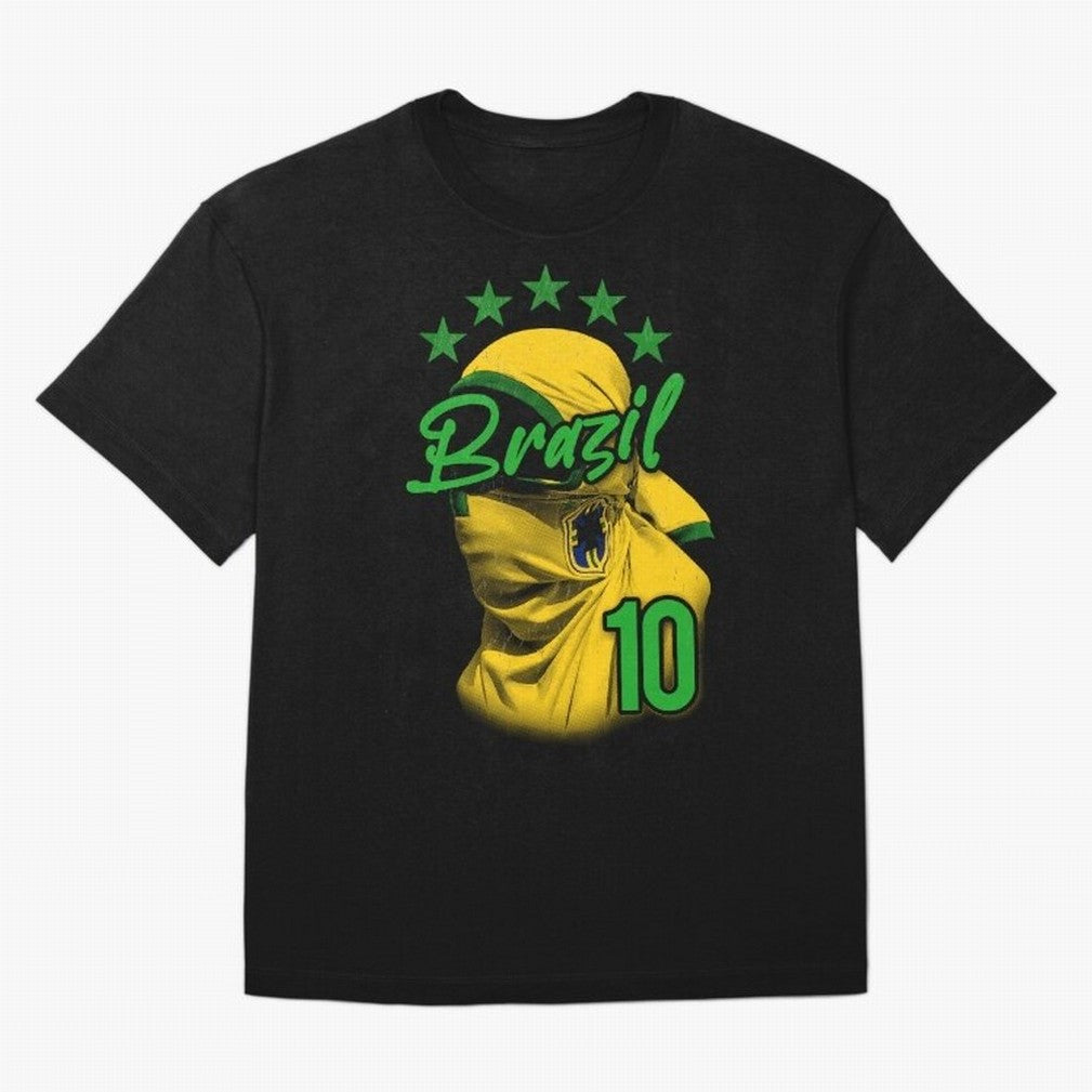 Design Brazil 10 Classic T-Shirt Celebrate Rivalries and Pride in the FIFA World Cup 2026 Group Stage Journey through Cristiano Ronaldo Highlights, France Pride, Supporter Pride, Iconic Celebrations, Legendary Names and Global Match Day Energy;