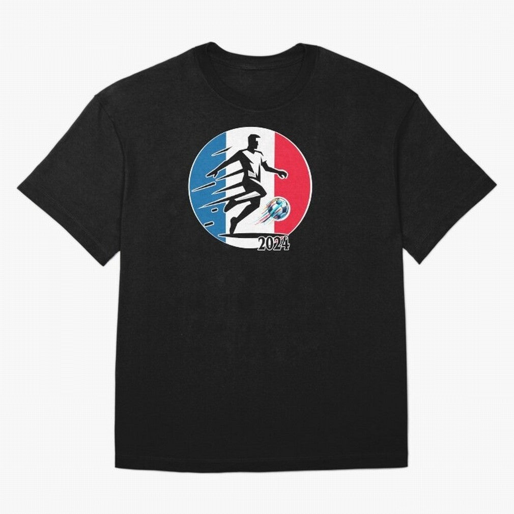 Soccer player - Oversized T-Shirt Bring a Vintage Feel to the FIFA World Cup 2026 Journey through Mbappe Highlights, France and Portugal Pride, Global Supporter Spirit, Legendary Goals, National Colors and Tournament Celebration; Ideal for Fans Who