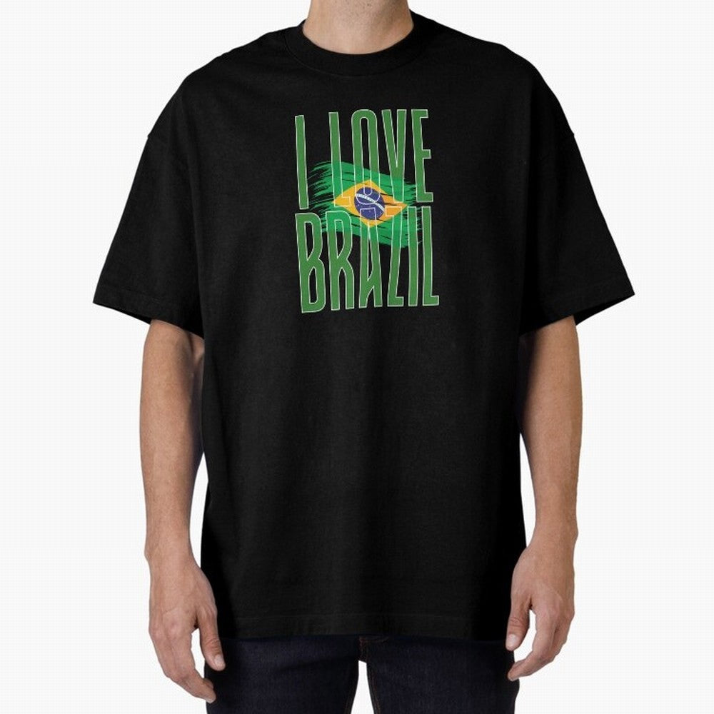 Art I Love BRAZIL Classic T-Shirt Show Support during Global Football Passion for FIFA World Cup 2026, Built around Mbappe, Argentina, France and Brazil, Supporter Pride, Iconic Celebrations, Legendary Names and Global Match Day Energy; Built for